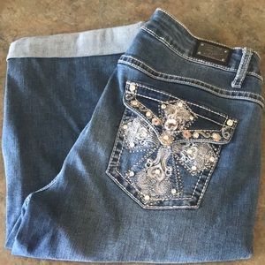 NWOT Earl Jeans stretch cuffed Capri 12P